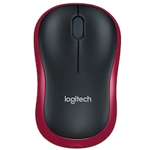 Logitech M185 USB Alıcılı Kompakt Kablosuz Mouse Kırmızı - Siyah