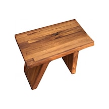 Banyo Doğal Kaymaz Ağaç Duş Tabureleri Kahverengi