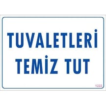 Pvc Levha Quot;Tuvaletleri Temiz Tutquot; 25*35 Cm