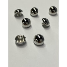 Bombeli Bluz Düğmesi / Metal Bluz Düğmesi/ 8 Li Set / Gümüş 5277