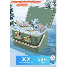 18 Lt Taşınabilir Soğutucu Kamp Dolabı Yeşil