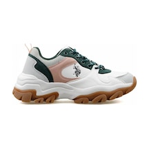 U.s. Polo Assn. Tracky 5fx Kadın Beyaz-yeşil 36-40 Sneaker Ayakkabı Beyaz