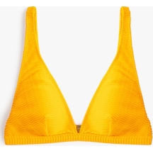 Koton Üçgen Bikini Üstü Dokulu Kalın Askılı Turuncu 3sak10044mm 3SAK10044MM203 Turuncu