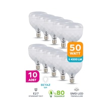 50w Kristal Tasarruflu E27 Beyaz Işık Torch Led Ampul 10 Adet 10 Adet