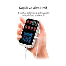 Spovan Led Ekranlı 8 Port Masaüstü Duvar Seyahat Type C Usb 40w Şarj İstasyonu Adaptörü