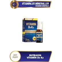 Nutraxin Vitals D3k2 30 Ml - 1000 Iu D3 Vitamini, 25 Mcg K2 Vitamini 207 Puf