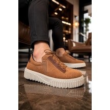 Mevese Dlob Erkek Bağcıklı Süet Günlük Casual Spor Sneaker Ayakkabı - Taba