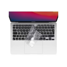 Macbook Air 13.6 M2 A2681 / M3 A3113 / M4 A3240 İle Uyumlu Türkçe Q Klavye Koruyucu, Şeffaf Sil