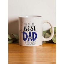 Mor Mürekkep Best Dad Baskılı Babalar Günü Kupa