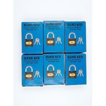 Hand Sfd 6 Lı Anahtarlı 38mm Siyah Demir Asma Kilit