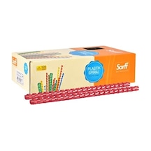 Teknomeda Sarff 10Mm.Kırmızı Delux Plastik Spiral 100 Adet