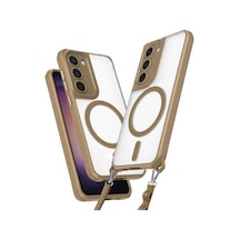 Samsung Galaxy Uyumlu S23 Plus Kılıf Enka Magsafe Silikon Kılıf - Desert İtdark41604