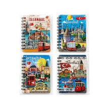 İstanbul Temalı Kabartmalı Defter Çok Renkli