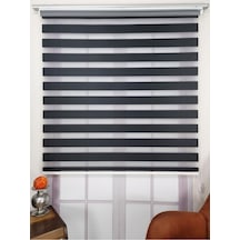 Siyah Bambu Düz Zebra Stor Güneşlik Perde