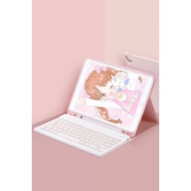 Newface Huawei Matepad Se 11 Kılıf Kc01 Smart Klavyeli Tablet Kılıfı - Pembe