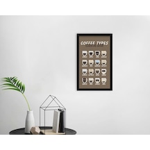 Bk Home Coffee Tasarımlı Dekoratif Ahşap Siyah Çerçeveli Tablo-22 (551049417)