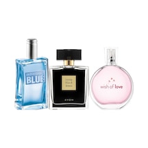 Avon Individual Blue Erkek Parfüm + Little Black Dress Kadın Parfüm 50 ML + Wish of Love Kadın Parfüm 50 ML