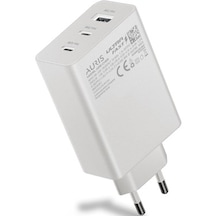 Auris 65 Watt Şarj Cihazı Usb + Usb C 3 Port Giriş Turbo Sarj Ultra Fast 65w