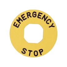 Emas Bet90p B Etiket Plastik-90 Mm Emergency Stop