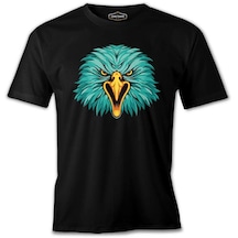 A Turquoise Eagle Face Siyah Erkek Tshirt 001