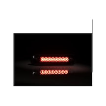 Frıstom 12v-36v Parmak Lamba 8-ledli Kablolu Şeffaf-kırmızı 120 28 Mm