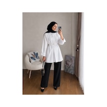 Unika Boutique Kemer Detaylı Gömlek Beyaz