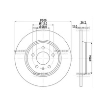 Bzt Fren Diski A4 07-16 / A5 07-17 / A6 11-18 / Q5 08-17 Arka Düz 300-5