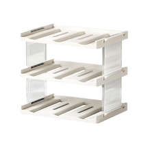 Suntek Bardak Depolama Rafı Bodrum İçecekler Mutfak Düzenleme 33x22x27,5 Cm Şeffaf