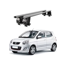 Royal Kia Picanto 2011-2017 Uyumlu Gri Kilitli Ara Atkı Port Bagaj Tavan Barı