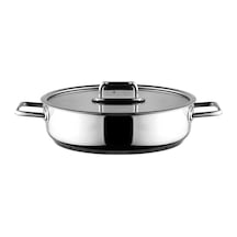 Aryıldız Colombus Metal Kulp Cam Kapak Basık Tencere - 28 Cm