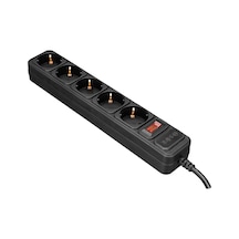 S-Link SPG3-J-5 306J 5'li Akım Korumalı Priz 1.5 M Siyah