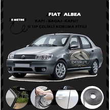 Fiat Albea Oto Araç Kapı Koruma Fitili 5metre Parlak Siyah Renk
