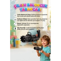 3 Parça Pilli 8 Delikli 19cm Köpük Makinası Ve 2x10ml Baloncuk Sıvılı Eğlenceli Çocuk Oyun Seti Siyah