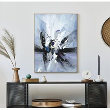 Soyut Büyük Boy El Yapımı Yağlı Boya Tablo 95x115cm