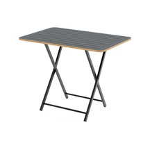 Katlanır 4 Kişilik Bahçe Masası Bistro Masa 55x90 Füme 1426