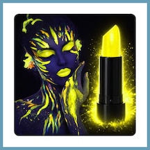 Bezos Uv Neon Sarı Ruj Karanlıkta Parlayan Makyaj Boyası Mbt06 Diğer