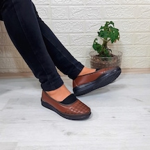 Fiyra Gmzn1 Kahverengi Fuspetli Ortapedik Kaymaz Kadın Ayakkabı 001