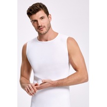 Erkek Beyaz Bisiklet Yaka Badi Atlet 6 Lı 1006 001