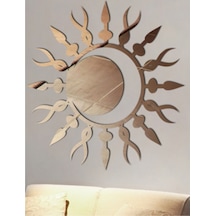 M3 Decorium Güneş Ve Hilal Dekoratif Ayna Gümüş