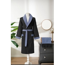 Özdilek Masculine Ethnic İndigo Bornoz Seti Diğer