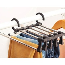 Pantolon Askılık 5 Li Hareketli Askı Renk Beyaz Kadife Turkuaz Diğer