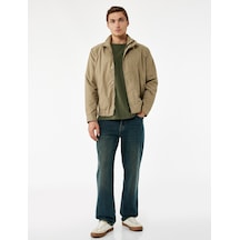 Koton Normal Bel Pamuklu Vintage Straight Fit Jean Pantolon Petrol 7wam40058nd