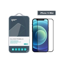 Gor Apple Uyumlu iPhone 13 Mini 5.4 9d Hardening Tempered Full Cam Ekran Koruyucu- 1903 - Renk: Siyah