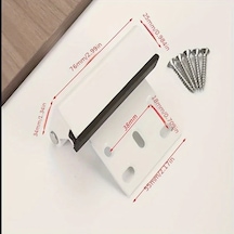 Willowhaven Taşınabilir Delme Gerektirmeyen Alüminyum Hırsızlık Önleyici Kapı Kilidi Beyaz