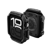Apple Watch 46mm Seri 11/10 İle Uyumlu Kılıf Rugged Armor 2 Matte Black - Acs10499 Çok Renkli