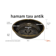 Hamam Tası Antik Bakır Renk 400Gr Motifli Osmanlı Tası