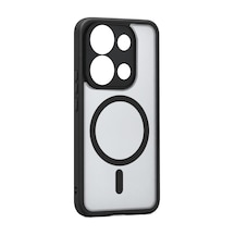 Xiaomi Redmi Note 13 4g Loji Magsafe Kapak - Siyah Çok Renkli