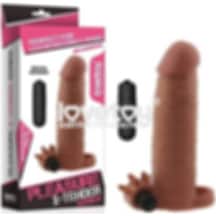 Hızlı Express Lovetoy X-Large Realistik Titreşimli Penis Kılıfı Melez Rengi