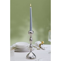 Karaca  Arlen Tekli Şamdan Silver 26 cm