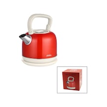 Sinbo Demlik Kettle Su Isıtıcı - Kırmızı - 2.2 Litre - Çelik - Retro Görünüm